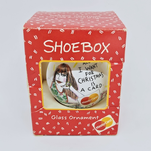 Hallmark - Vintage MasterCard Glass Ornament 1992 - Picture 7 of 13